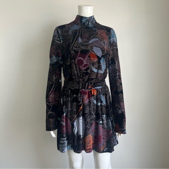 Free People Christine Velvet Mini Dress - S - Picture 2 of 8